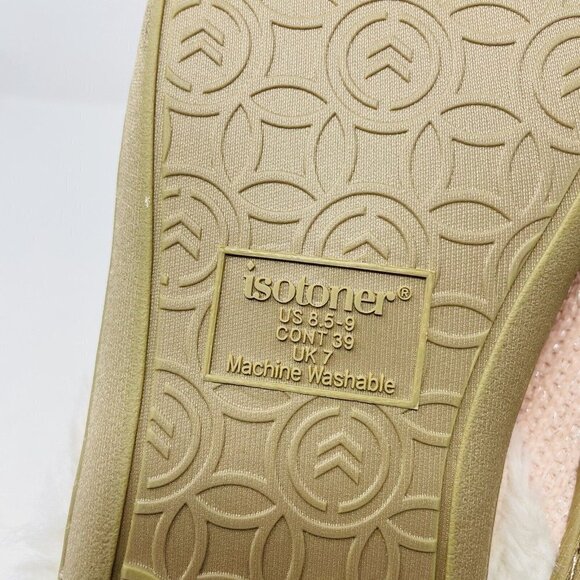 Isotoner Womens 8.5/9 Boxed Chenille Charlotte Hoodback Clog Slippers $40 126 - Picture 7 of 10